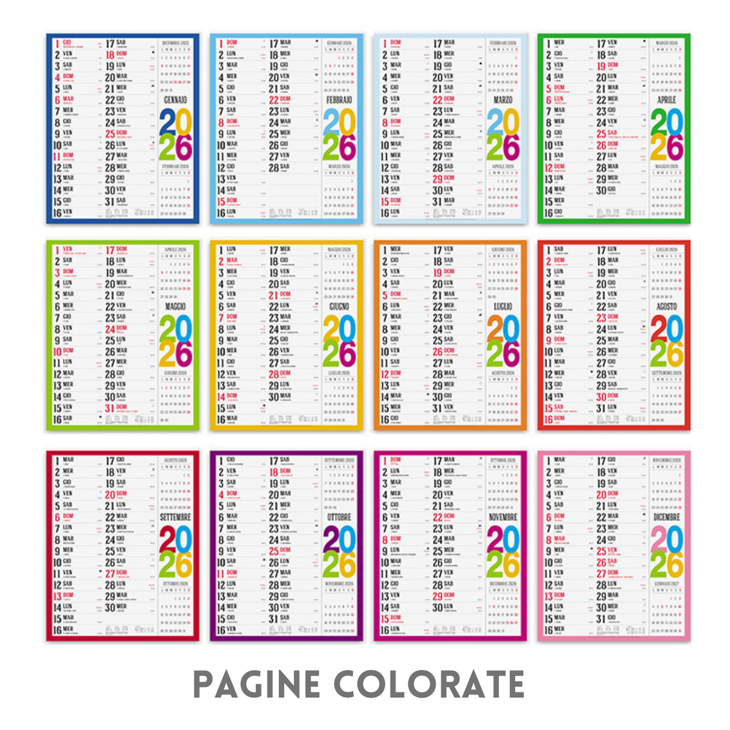 Calendario olandese 2026 personalizzato | Cod. PA614