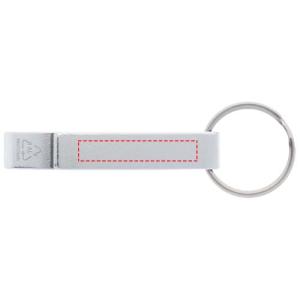 Portachiavi con apribottiglie e apriscatole in alluminio riciclato RCS Tao