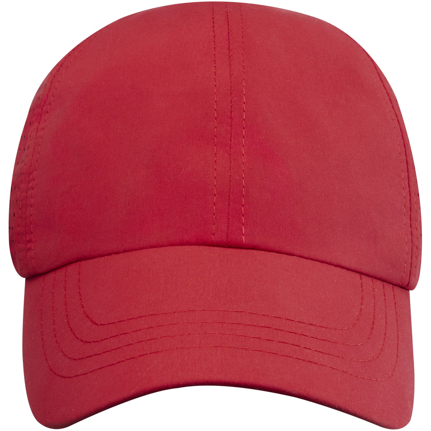 Cappellino cool-fit a 6 pannelli in materiale riciclato certificato GRS Mica - Rosso