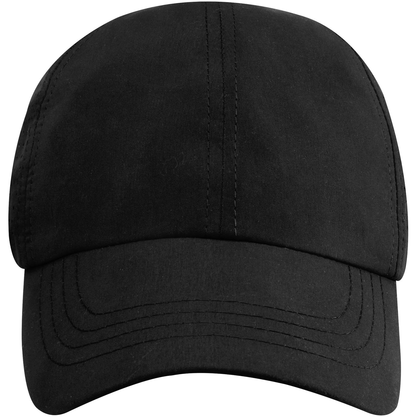Cappellino cool-fit a 6 pannelli in materiale riciclato certificato GRS Mica - Nero