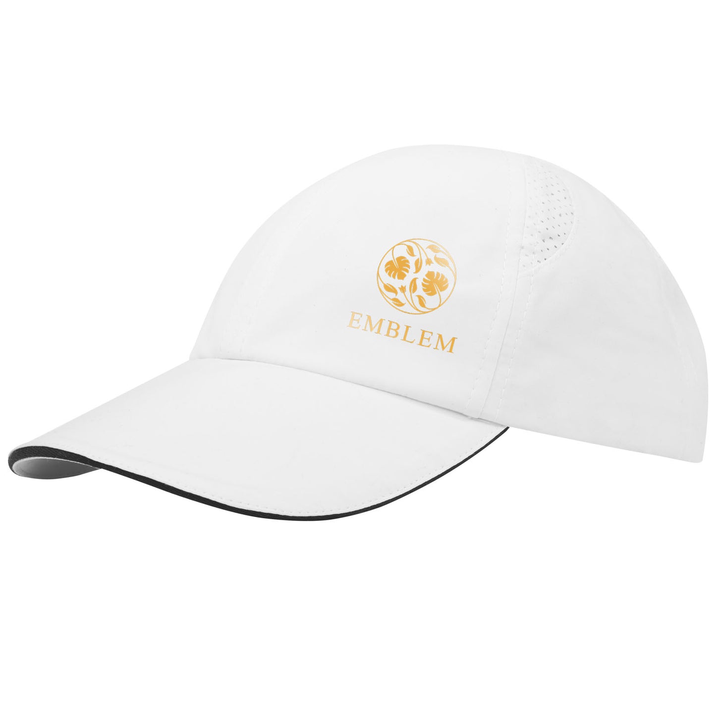 Cappellino cool-fit sandwich a 6 pannelli in materiale riciclato certificato GRS Morion - Bianco