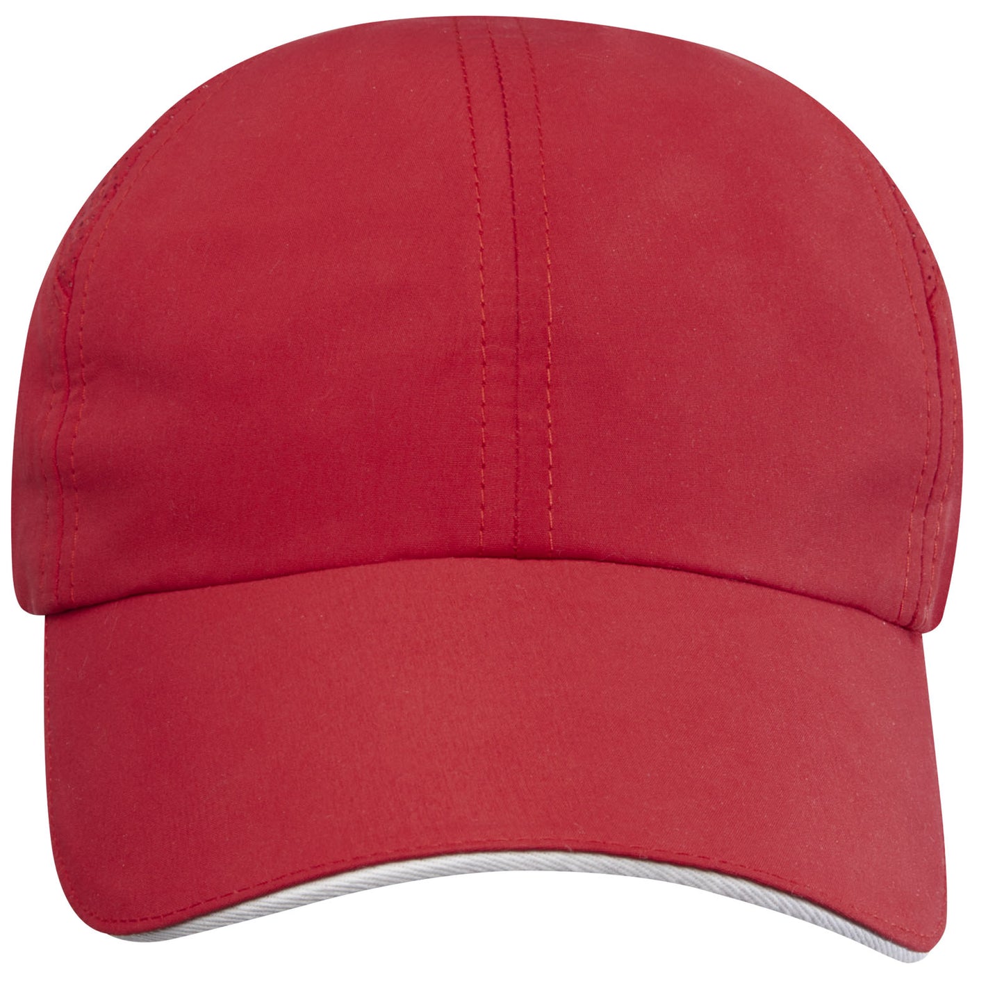 Cappellino cool-fit sandwich a 6 pannelli in materiale riciclato certificato GRS Morion - Rosso