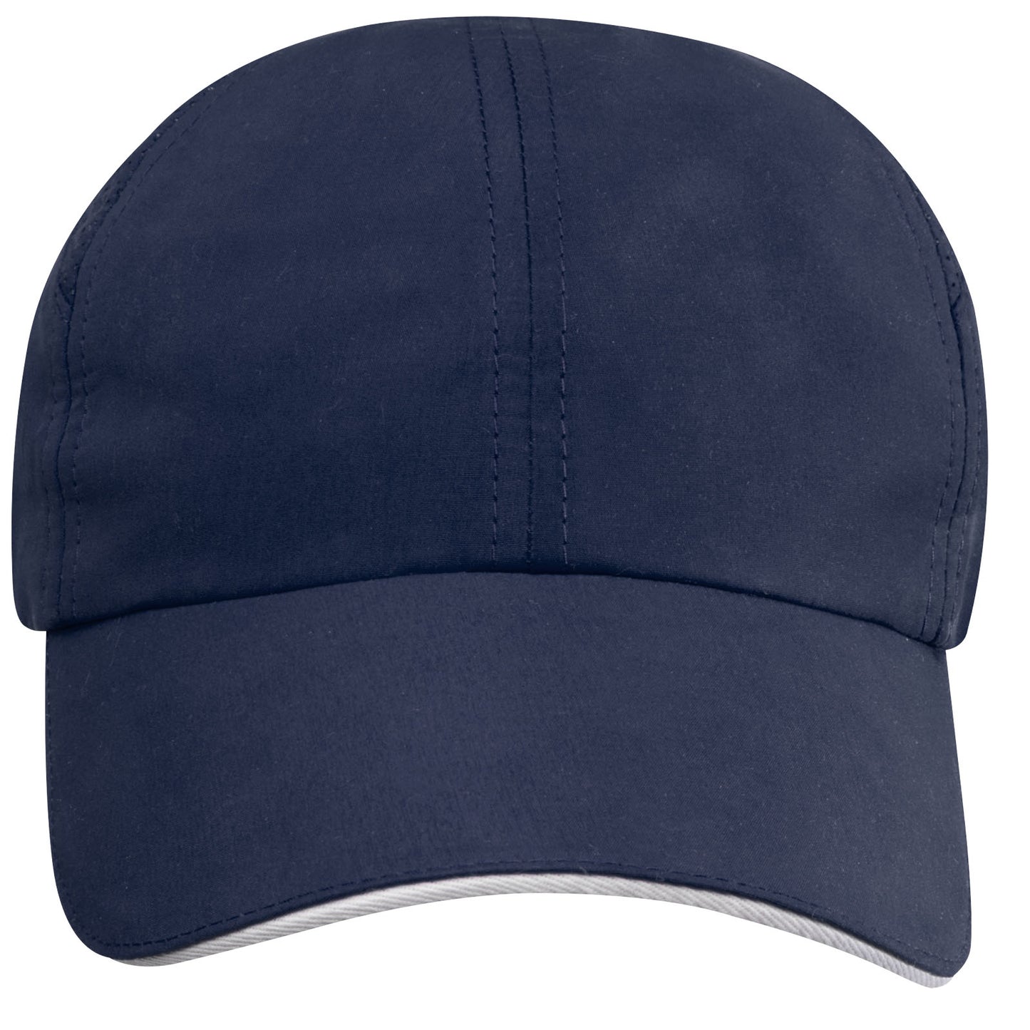 Cappellino cool-fit sandwich a 6 pannelli in materiale riciclato certificato GRS Morion - Navy