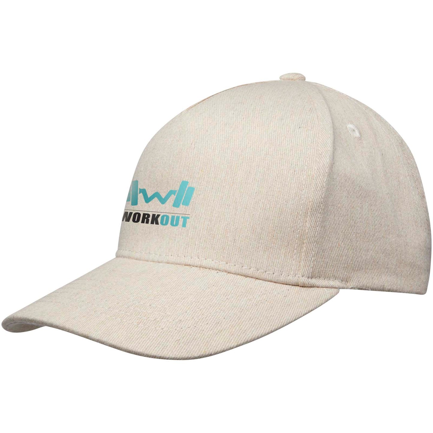 Cappellino in tessuto riciclato Aware™ a 5 pannelli Onyx - Oatmeal