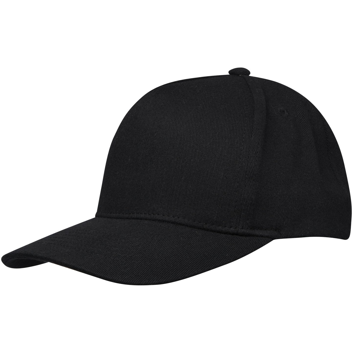 Cappellino in tessuto riciclato Aware™ a 5 pannelli Onyx - Nero