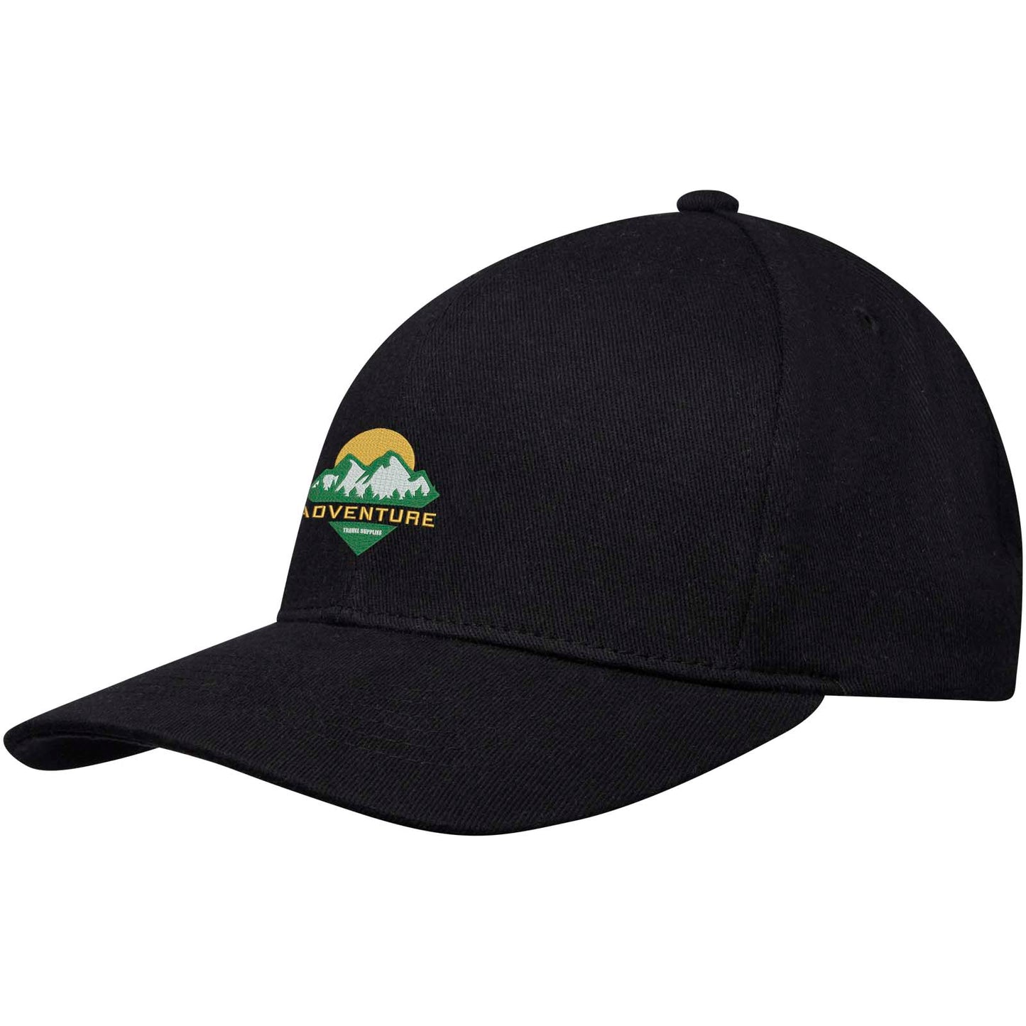 Cappellino in tessuto riciclato Aware™ a 6 pannelli Opal - Nero
