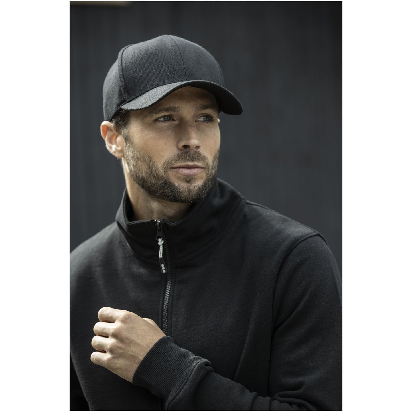 Cappellino in tessuto riciclato Aware™ a 6 pannelli Opal - Nero