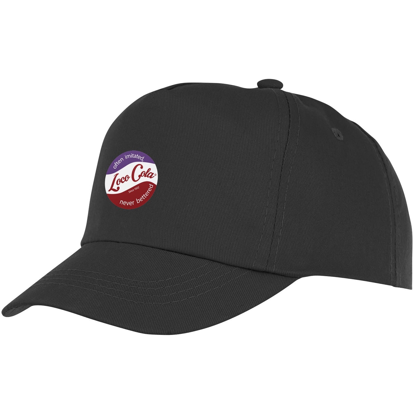 Cappellino Feniks a 5 pannelli per bambini - Nero