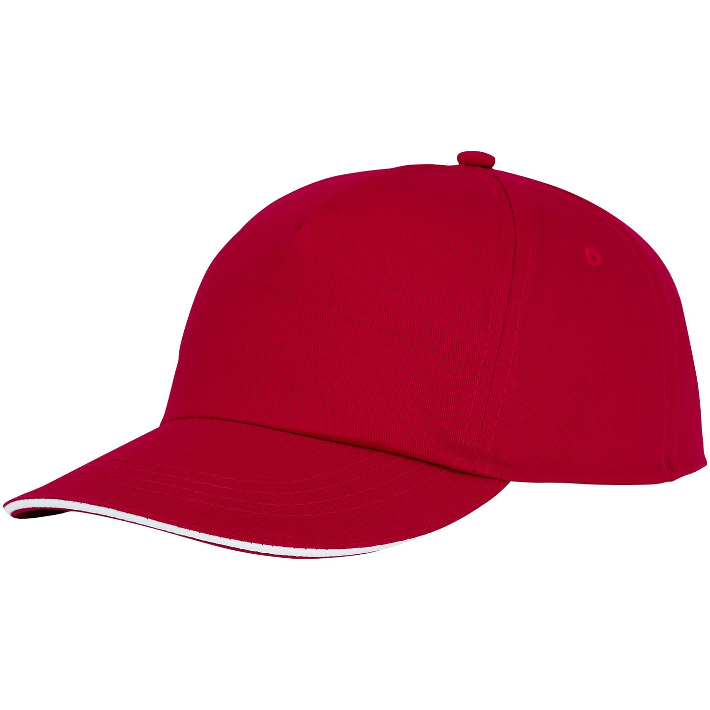 Cappellino con visiera sandwich Styx a 5 pannelli - Rosso