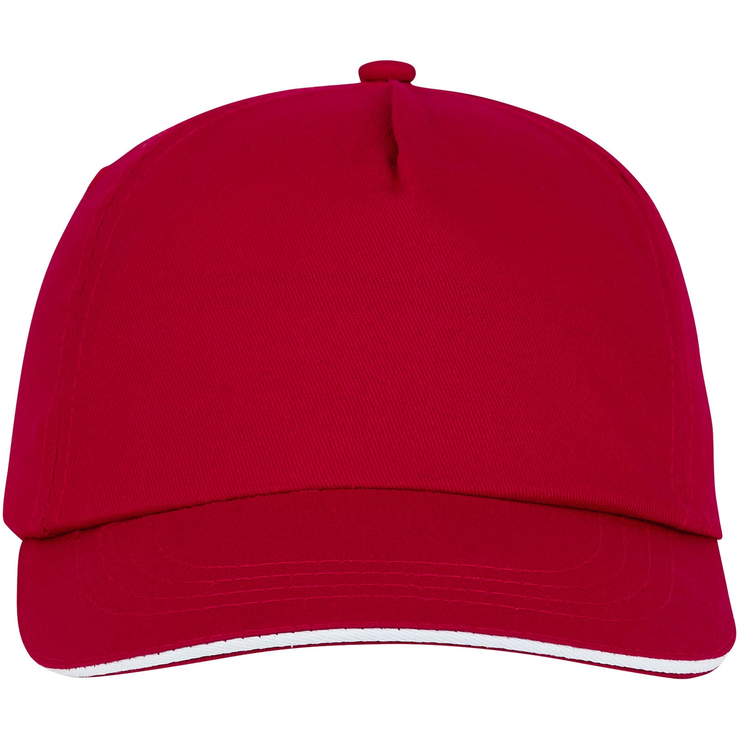 Cappellino con visiera sandwich Styx a 5 pannelli - Rosso