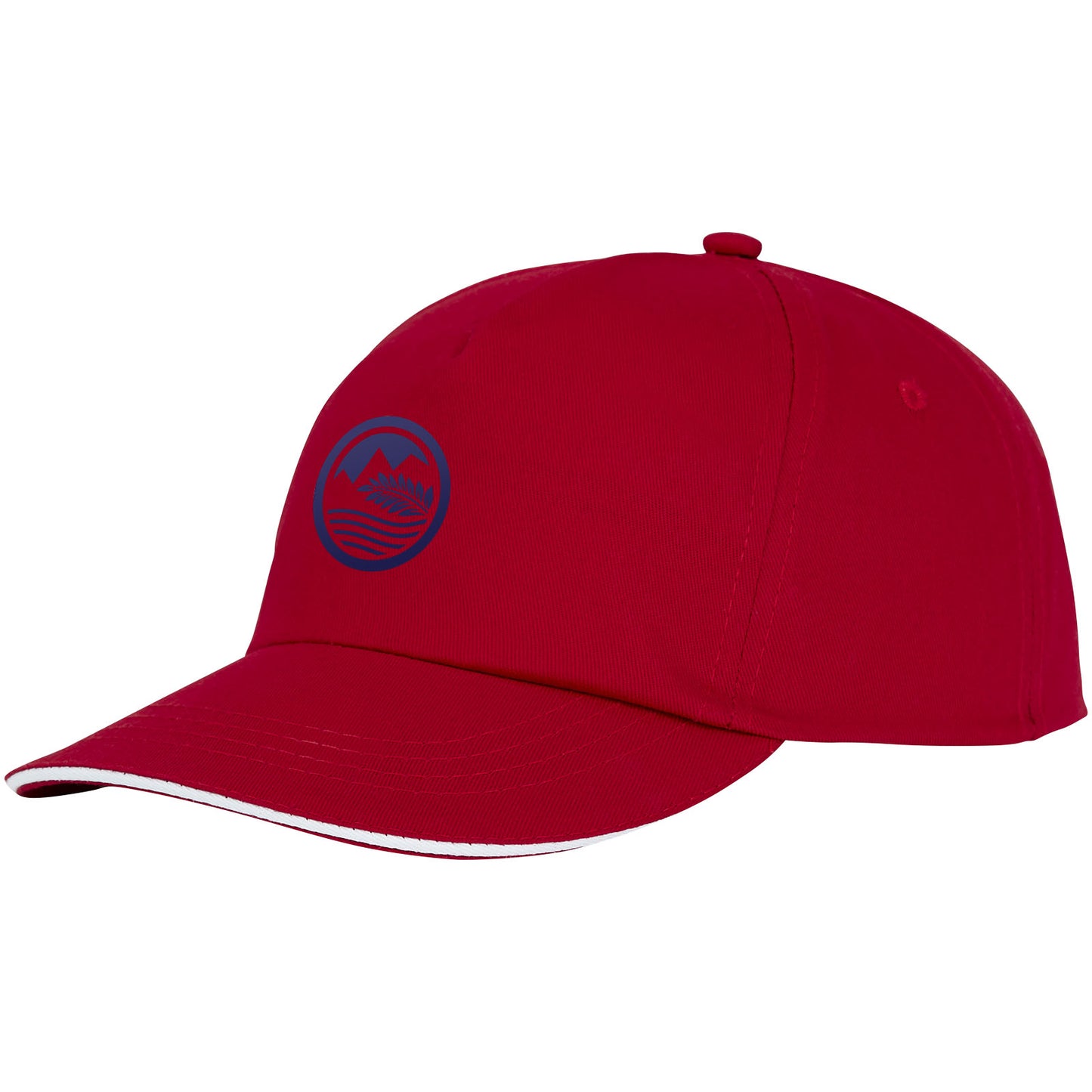 Cappellino con visiera sandwich Styx a 5 pannelli - Rosso
