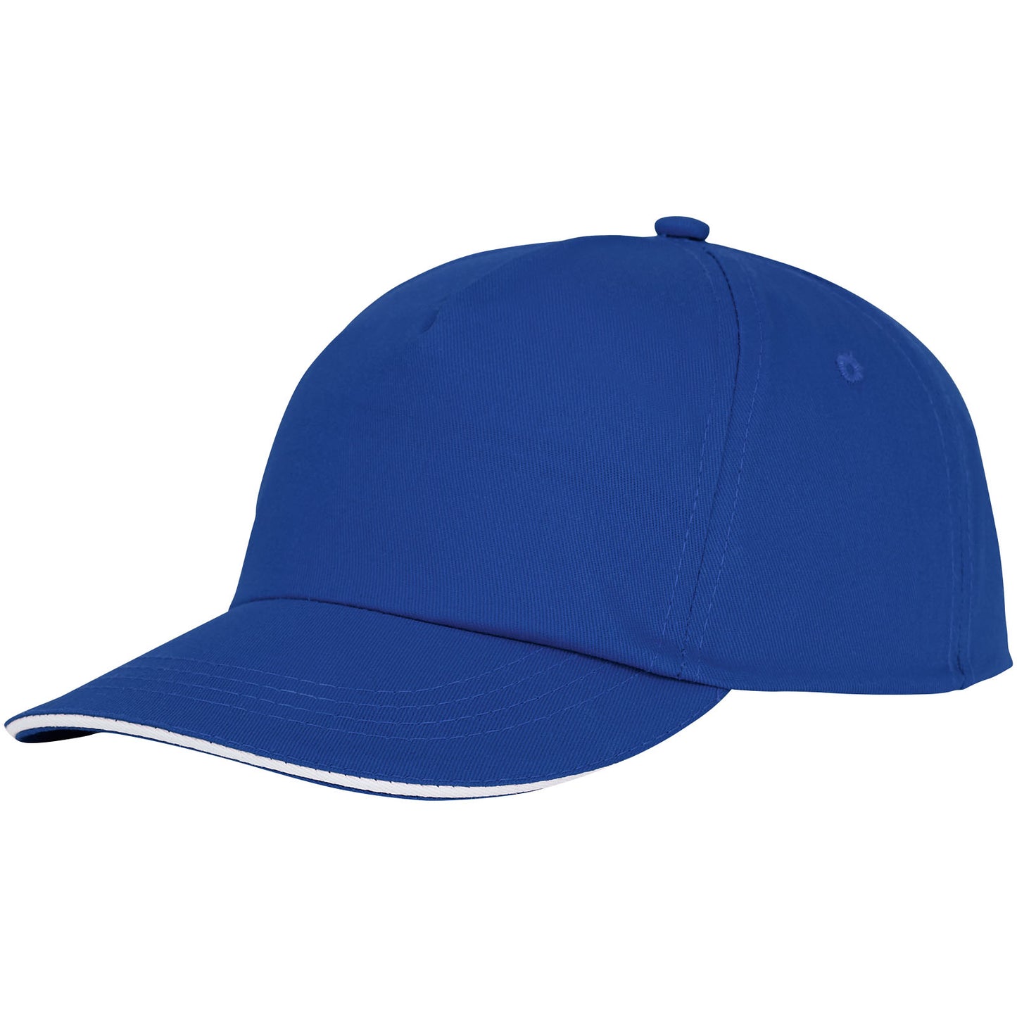 Cappellino con visiera sandwich Styx a 5 pannelli - Blu