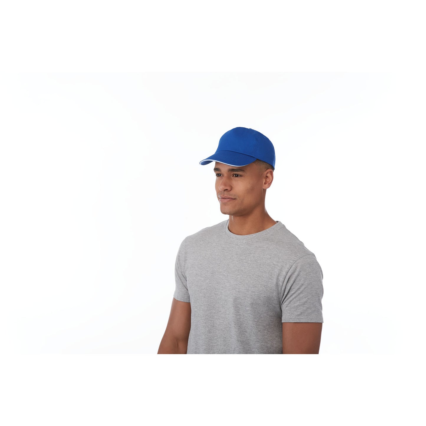 Cappellino con visiera sandwich Styx a 5 pannelli - Blu