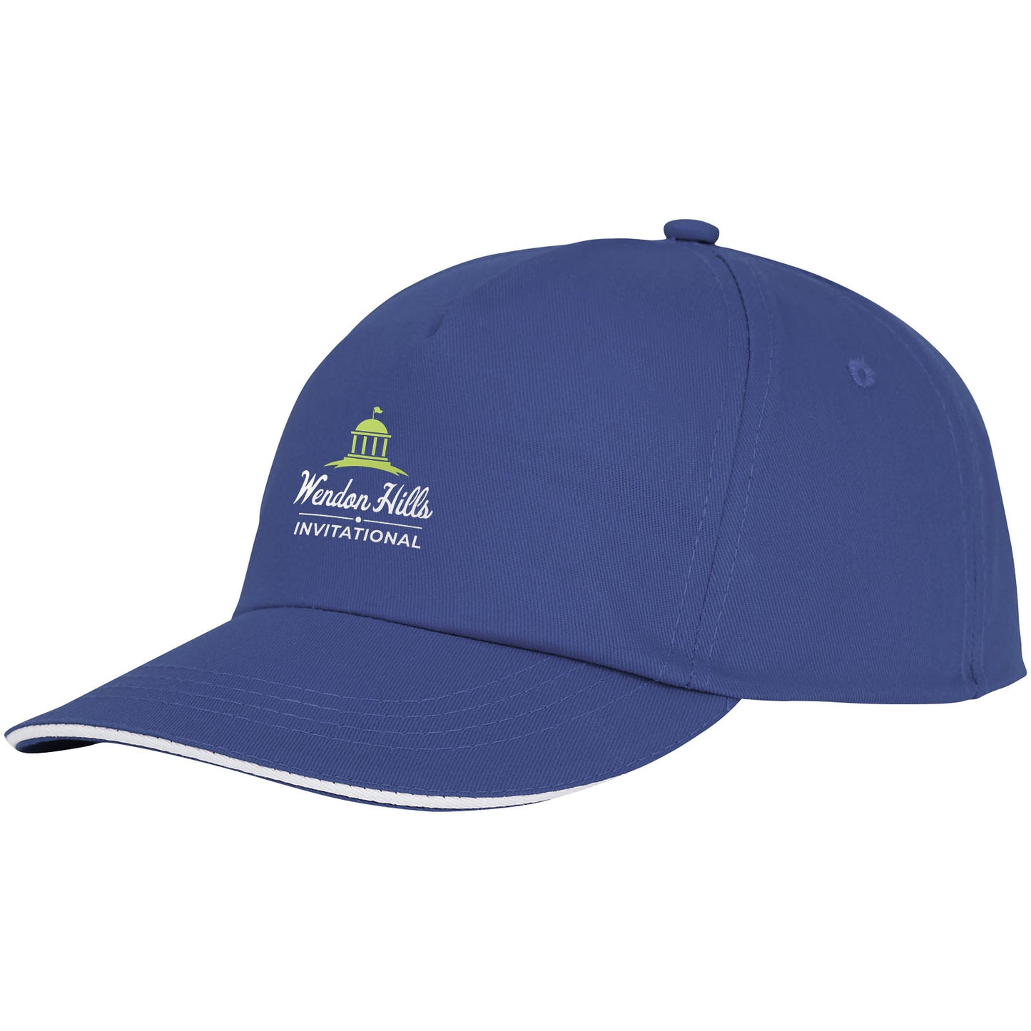 Cappellino con visiera sandwich Styx a 5 pannelli - Blu