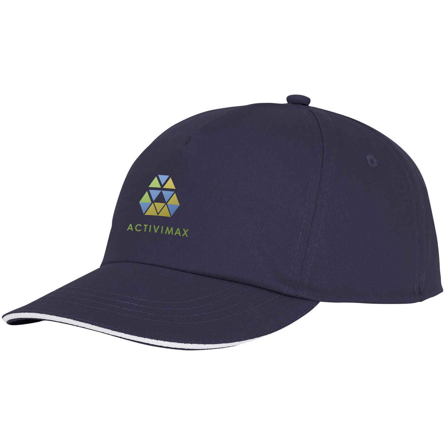 Cappellino con visiera sandwich Styx a 5 pannelli - Navy