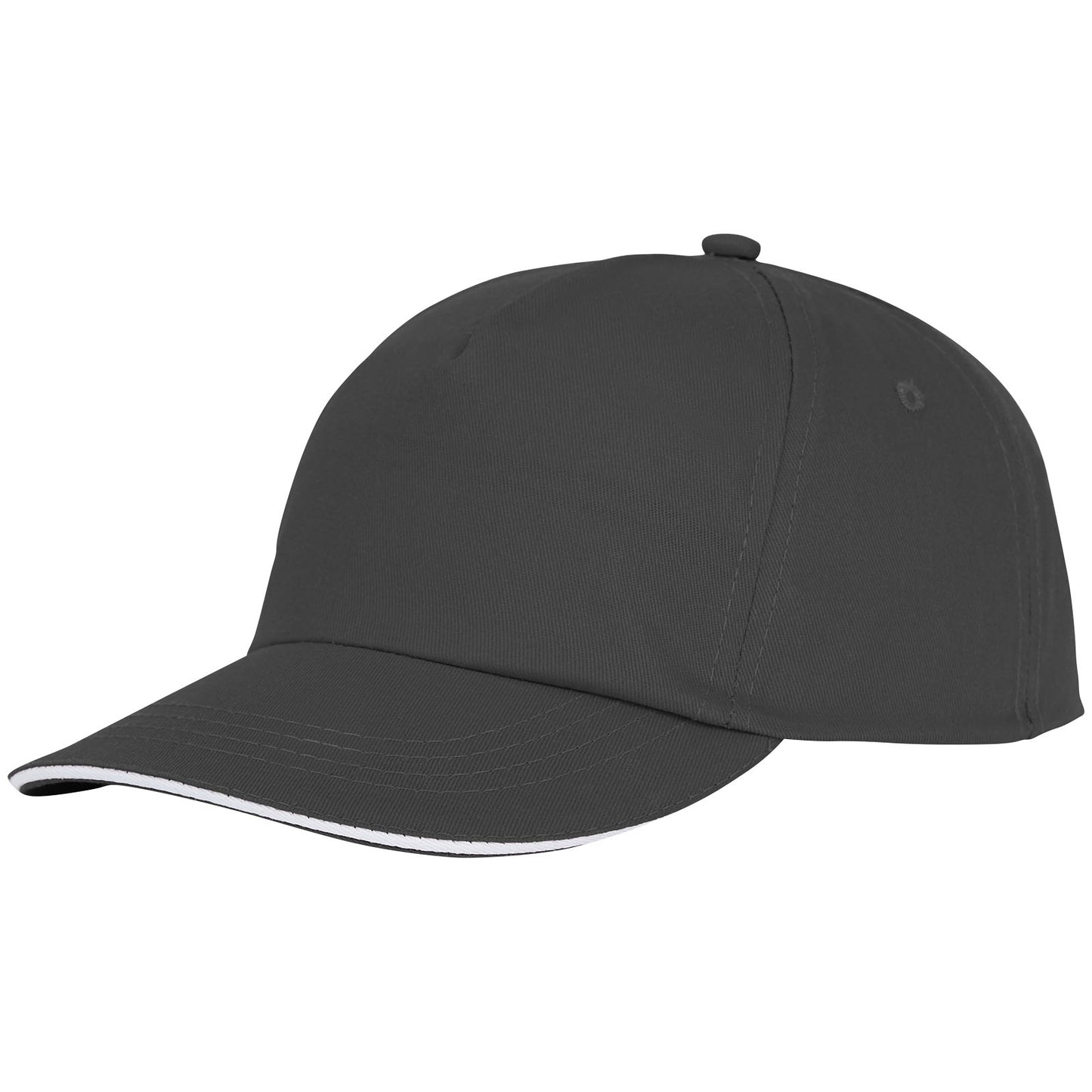 Cappellino con visiera sandwich Styx a 5 pannelli - Grigio tempesta