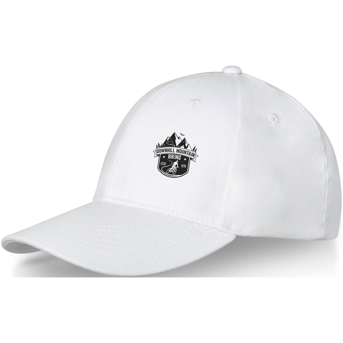 Cappellino Davis a 6 pannelli - Bianco