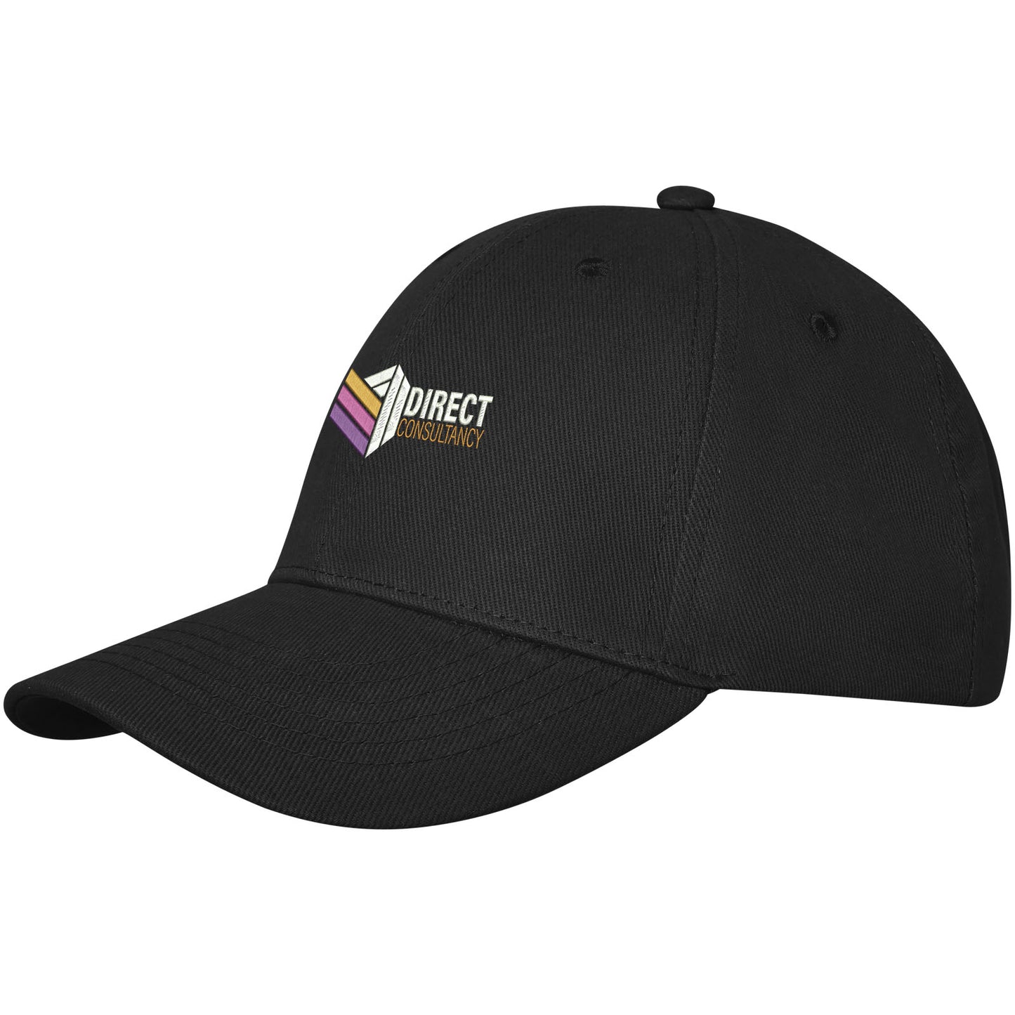 Cappellino Davis a 6 pannelli - Nero