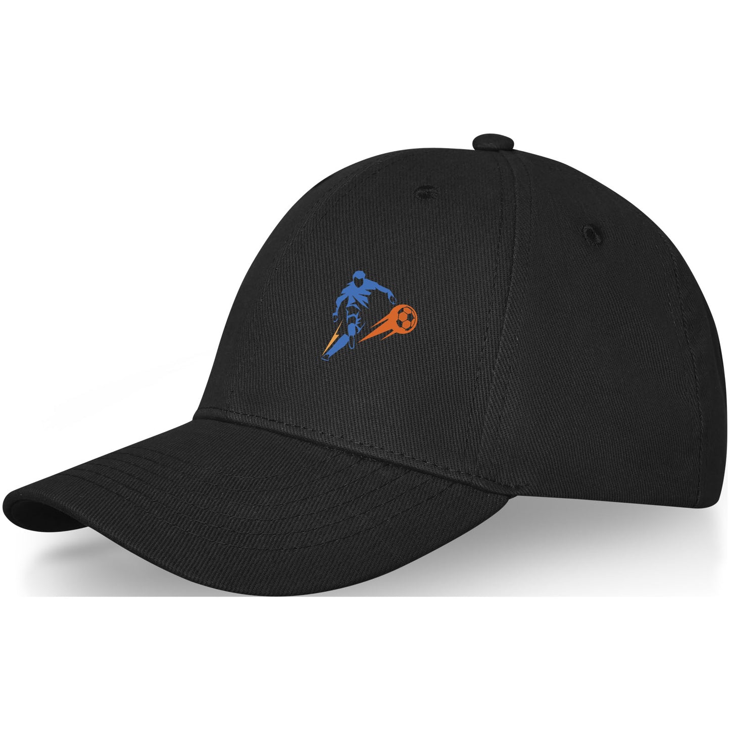 Cappellino Davis a 6 pannelli - Nero