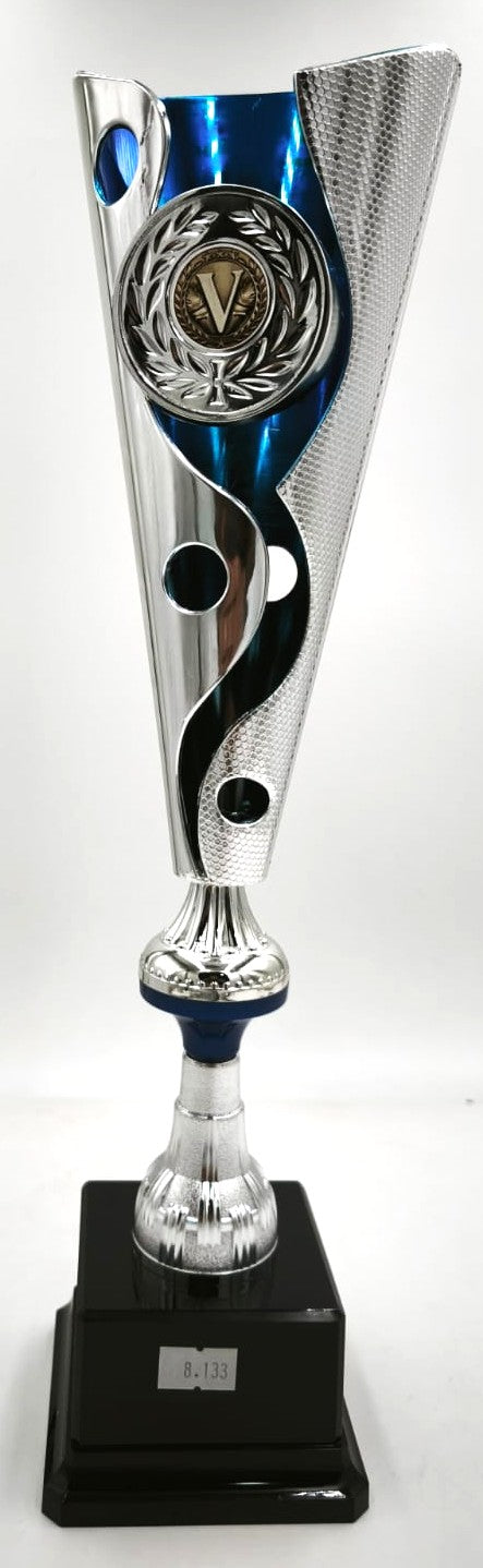 Coppa da 41 cm FINE SERIE con cono in ABS silver e blu