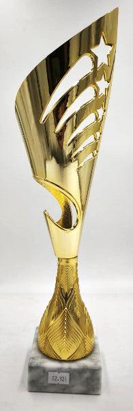 Coppa da 36 cm FINE SERIE con tazza oro in ABS e base in marmo