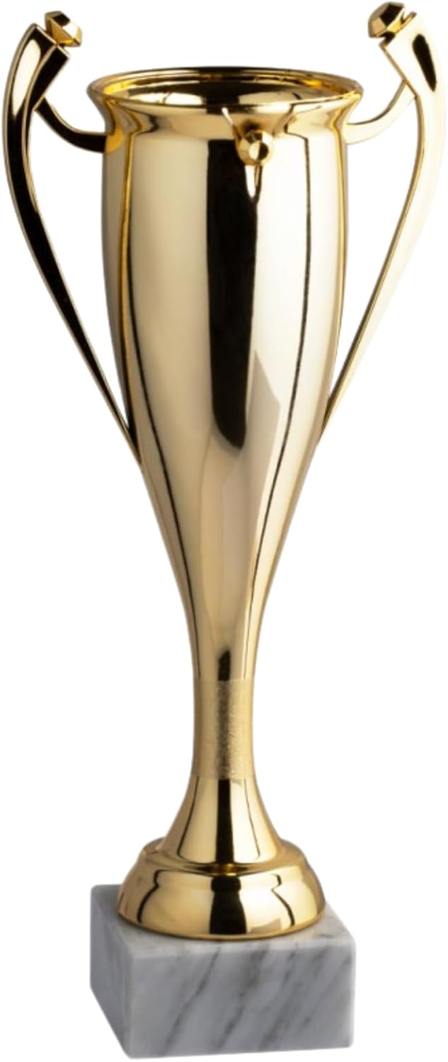 Coppa da 36 cm FINE SERIE con manici color oro e base in marmo