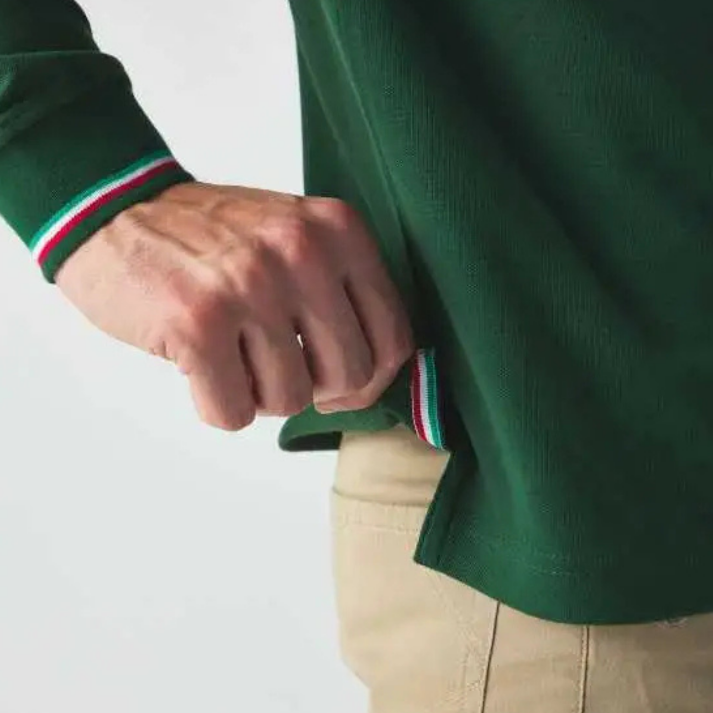 Polo a manica lunga con tricolore | Cod. BS211