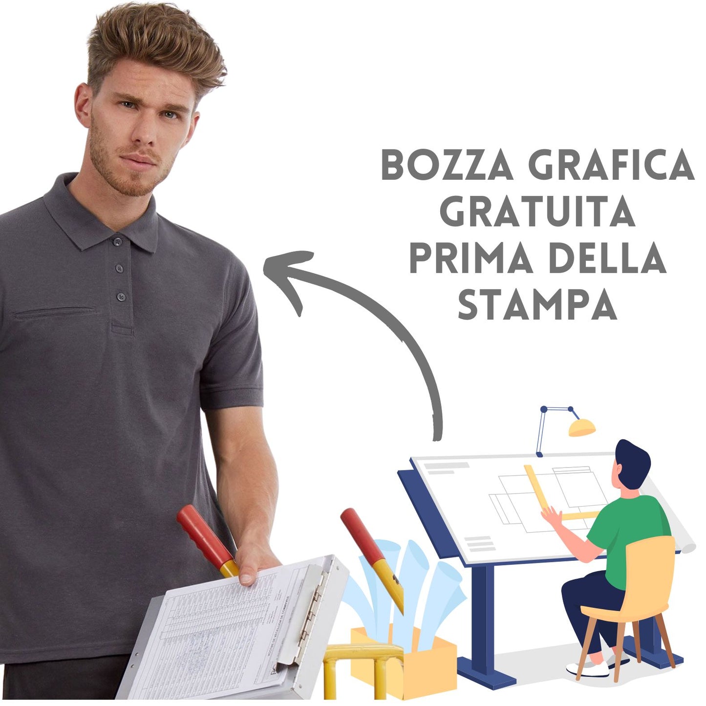 Polo personalizzate da lavoro BCPUC11