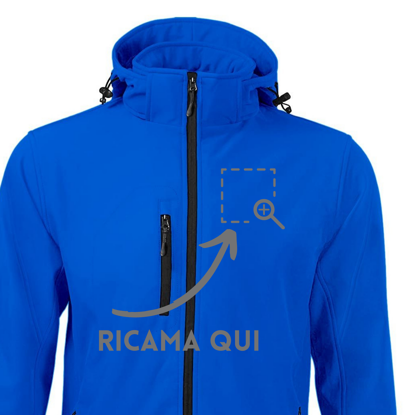 Softshell personalizzata con cappuccio | Cod. BS552