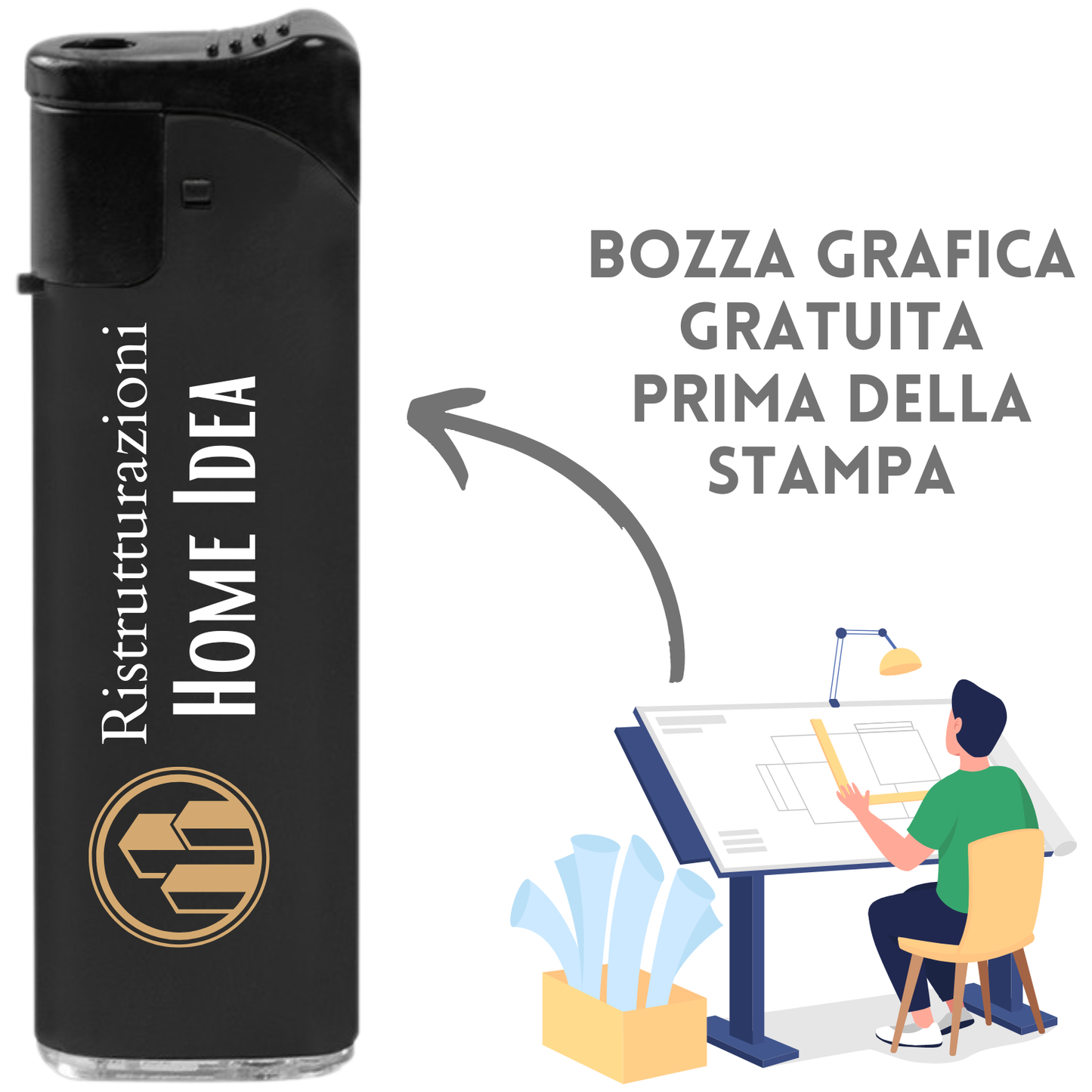 Accendini antivento personalizzati | Cod. PE859