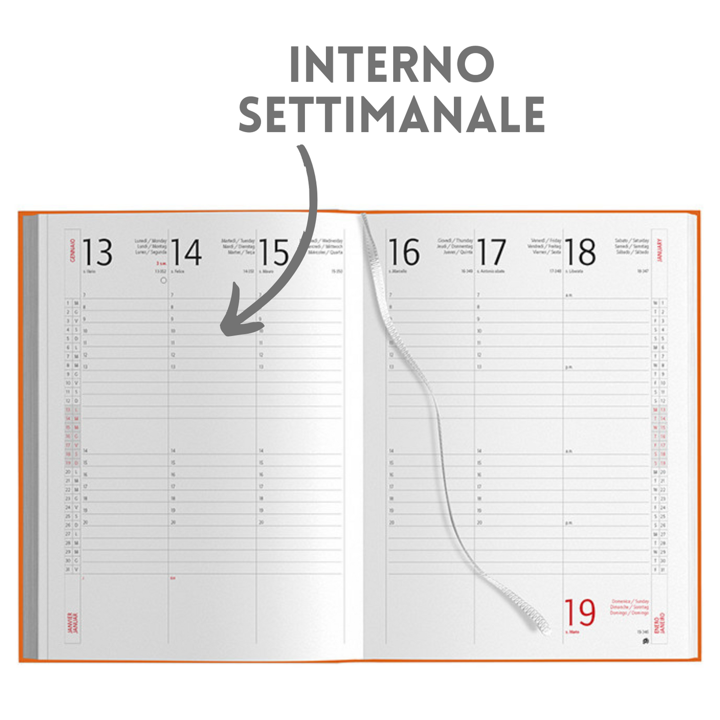 Agende personalizzate 2026 Settimanali 14,5X21 | Cod. PB284
