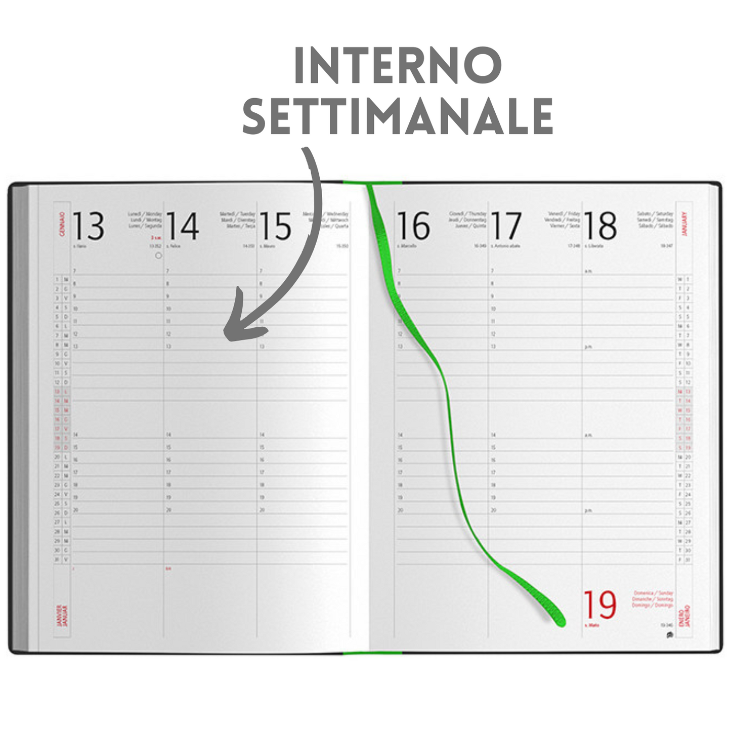 Agende personalizzate 2026 Settimanali 17X24 | Cod. PB340