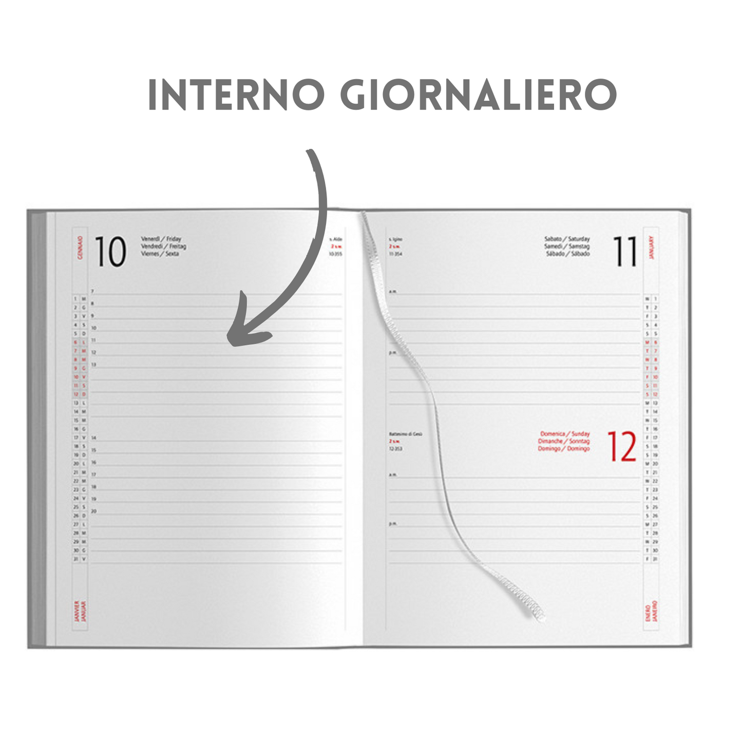 Agende personalizzate 2026 Giornaliera 12X17 | Cod. PB520