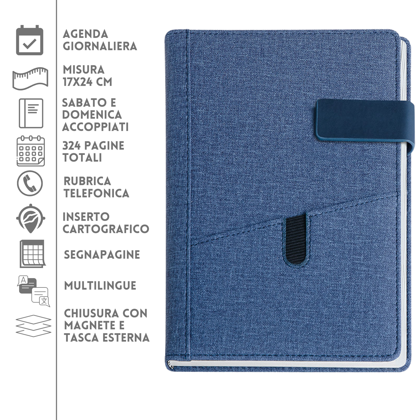 Agende personalizzate 2026 Giornaliera 17X24 | Cod. PB263