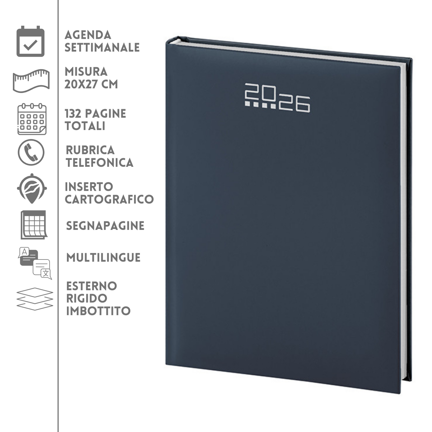 Agende MAXI personalizzate 2026 Settimanali 20X27 | Cod. PB506