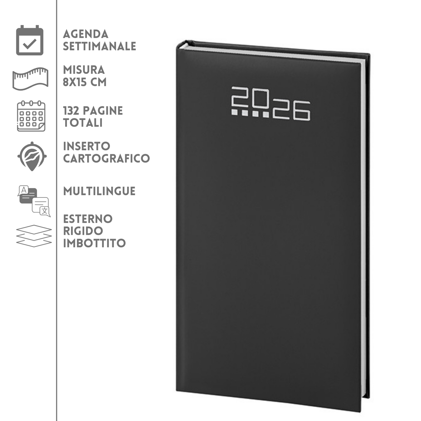 Agende personalizzate 2026 Settimanali 8X15 | Cod. PB550
