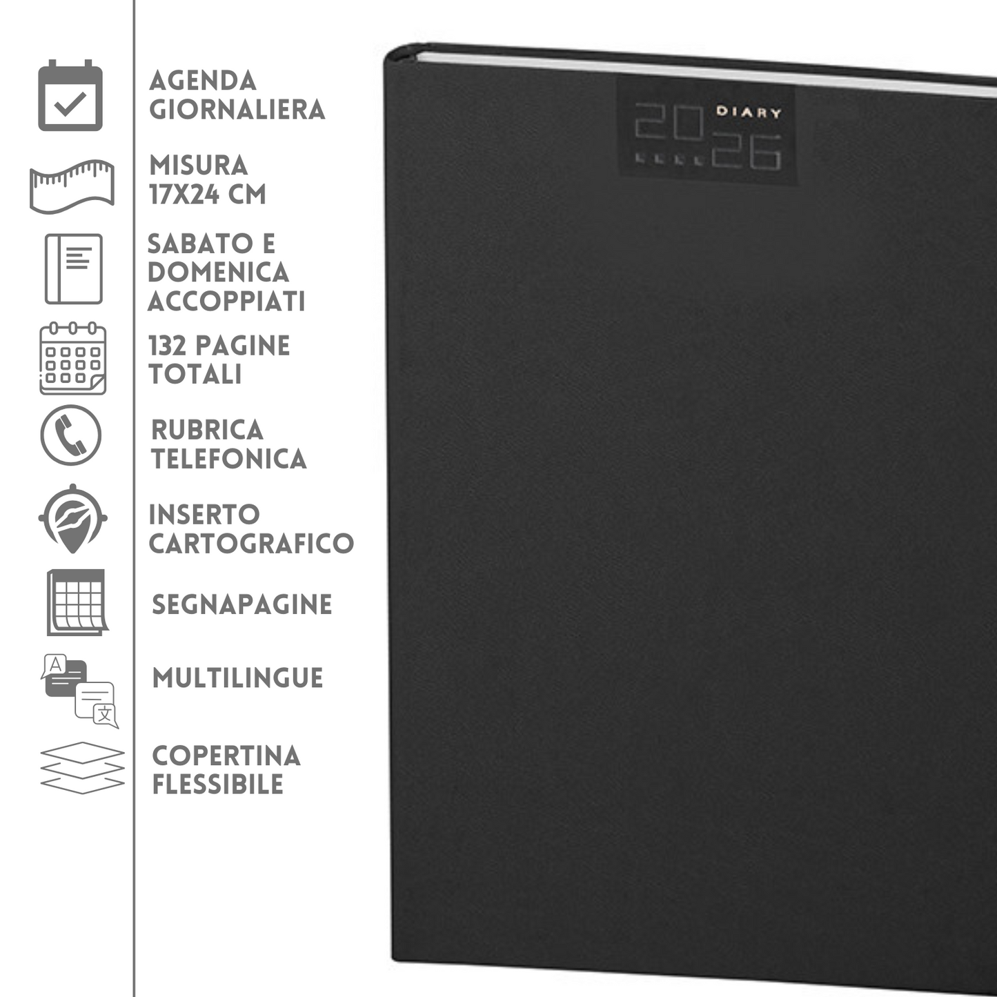 Agende personalizzate 2026 Settimanali 17X24 | Cod. PB340