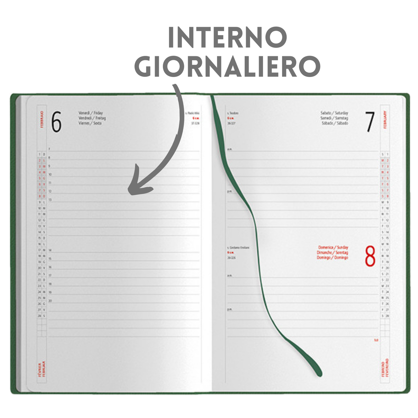 Agende personalizzate 2026 Giornaliere 15x21 | Cod. PB301