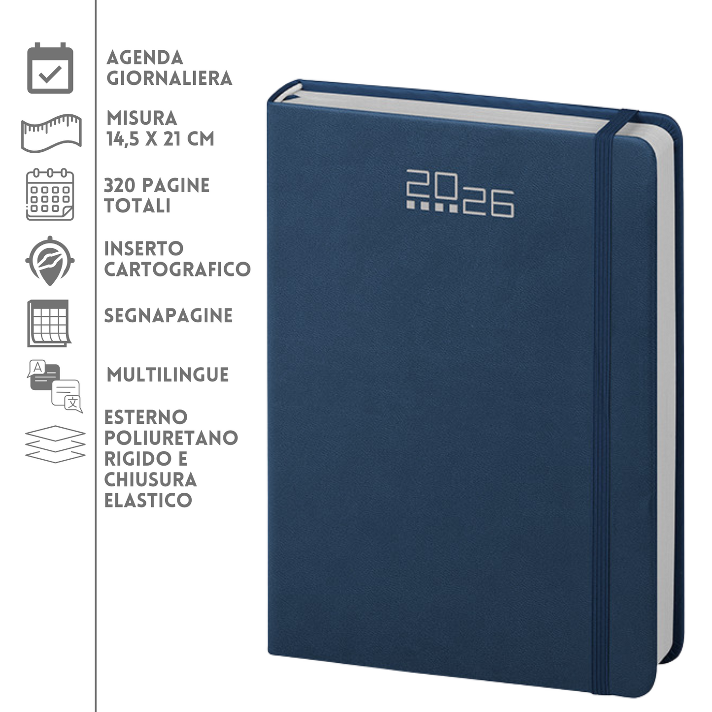 Agende personalizzate 2026 Giornaliere 14,5X21 | Cod. PB285