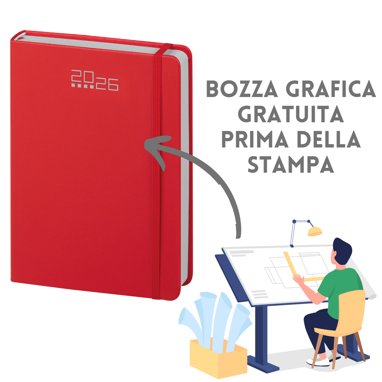 Agende personalizzate 2026 Giornaliere 14,5X21 | Cod. PB285