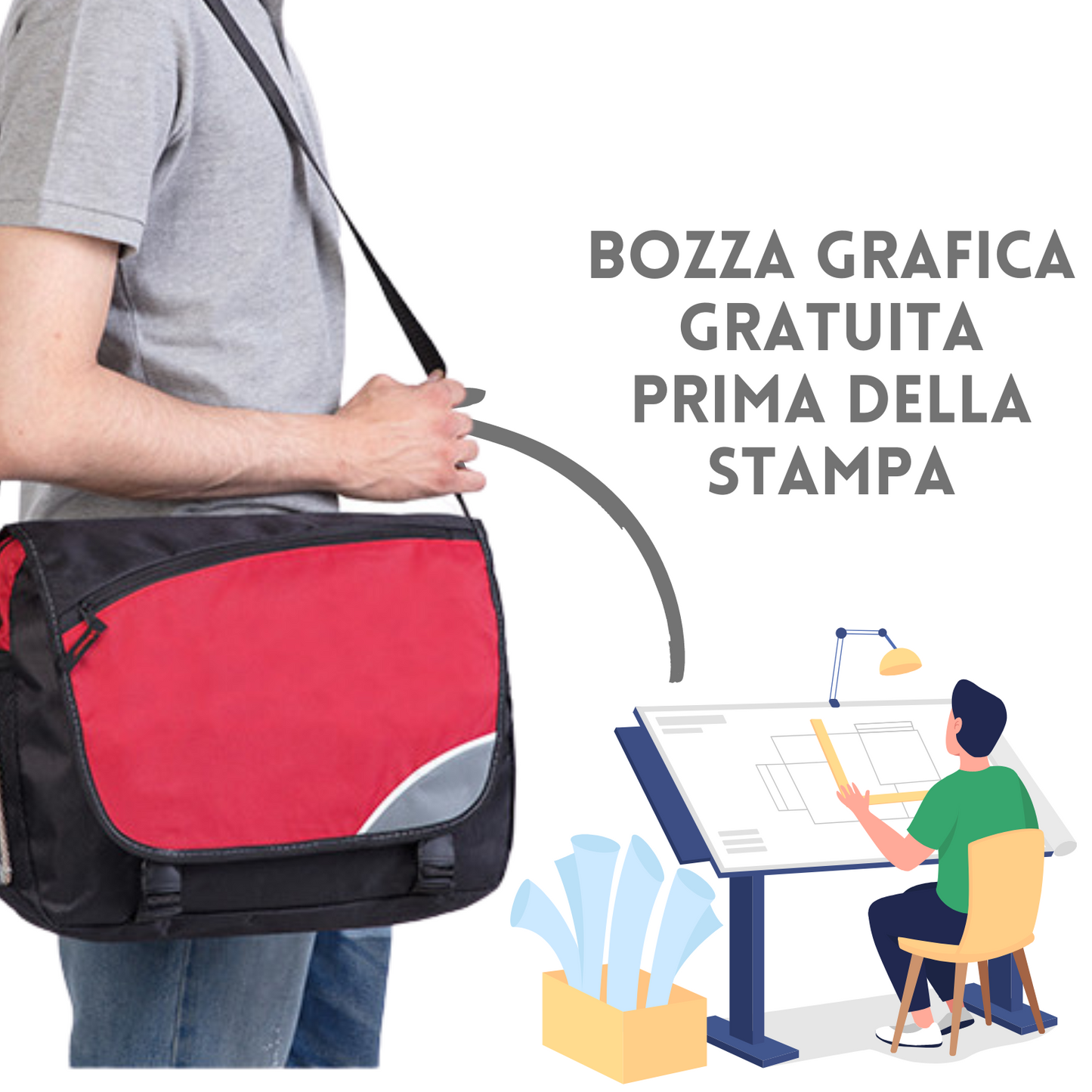 Borsa porta pc personalizzata PH224