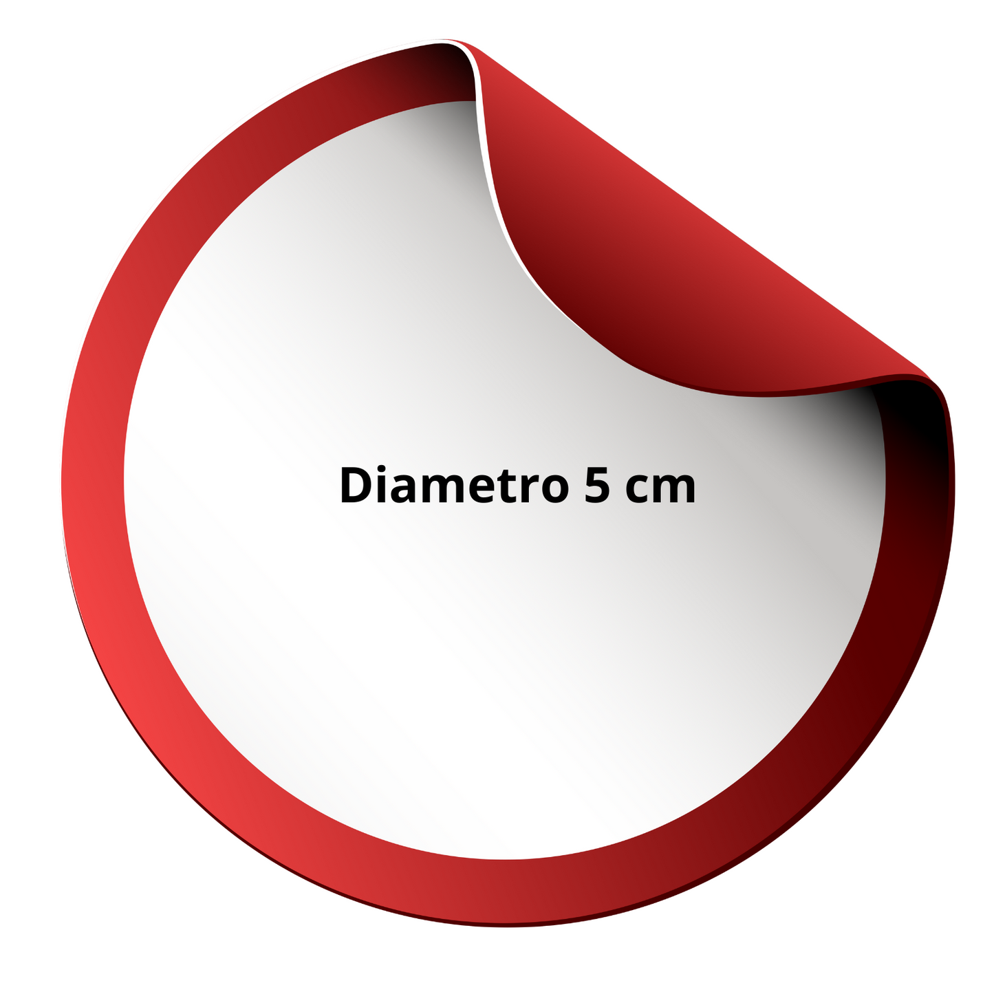 Bollini adesivi diametro 5 cm in carta lucida classica