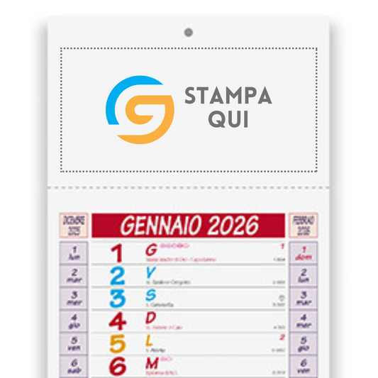 Calendario personalizzato 2026 modello Slim | Cod. PA670