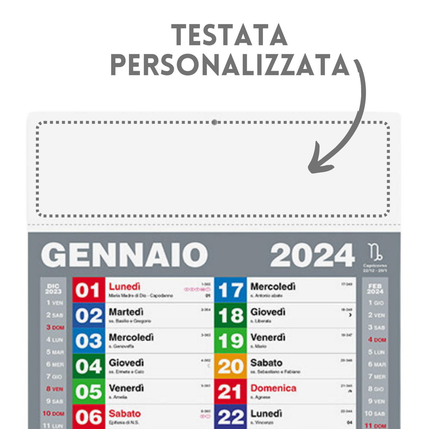 Calendari personalizzati 2024 olandesi PA420