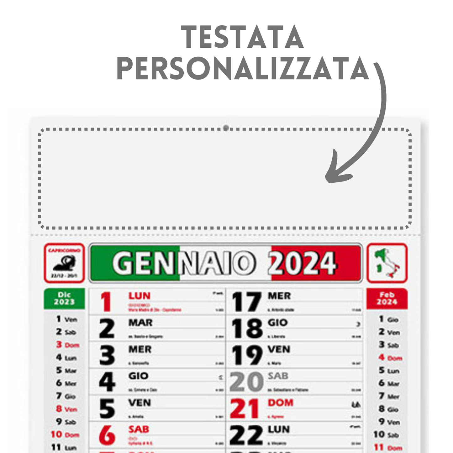 Calendari personalizzati 2024 olandesi PA432