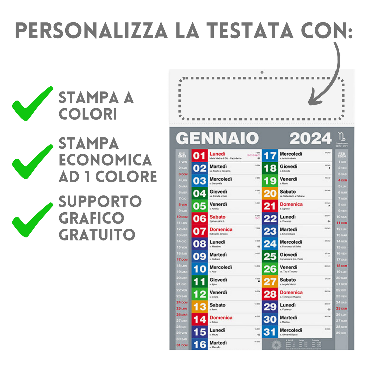 Calendari personalizzati 2024 olandesi PA420