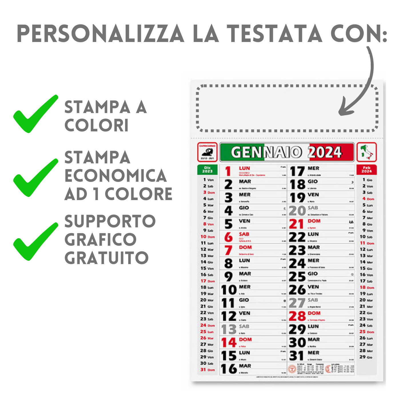 Calendari personalizzati 2024 olandesi PA432