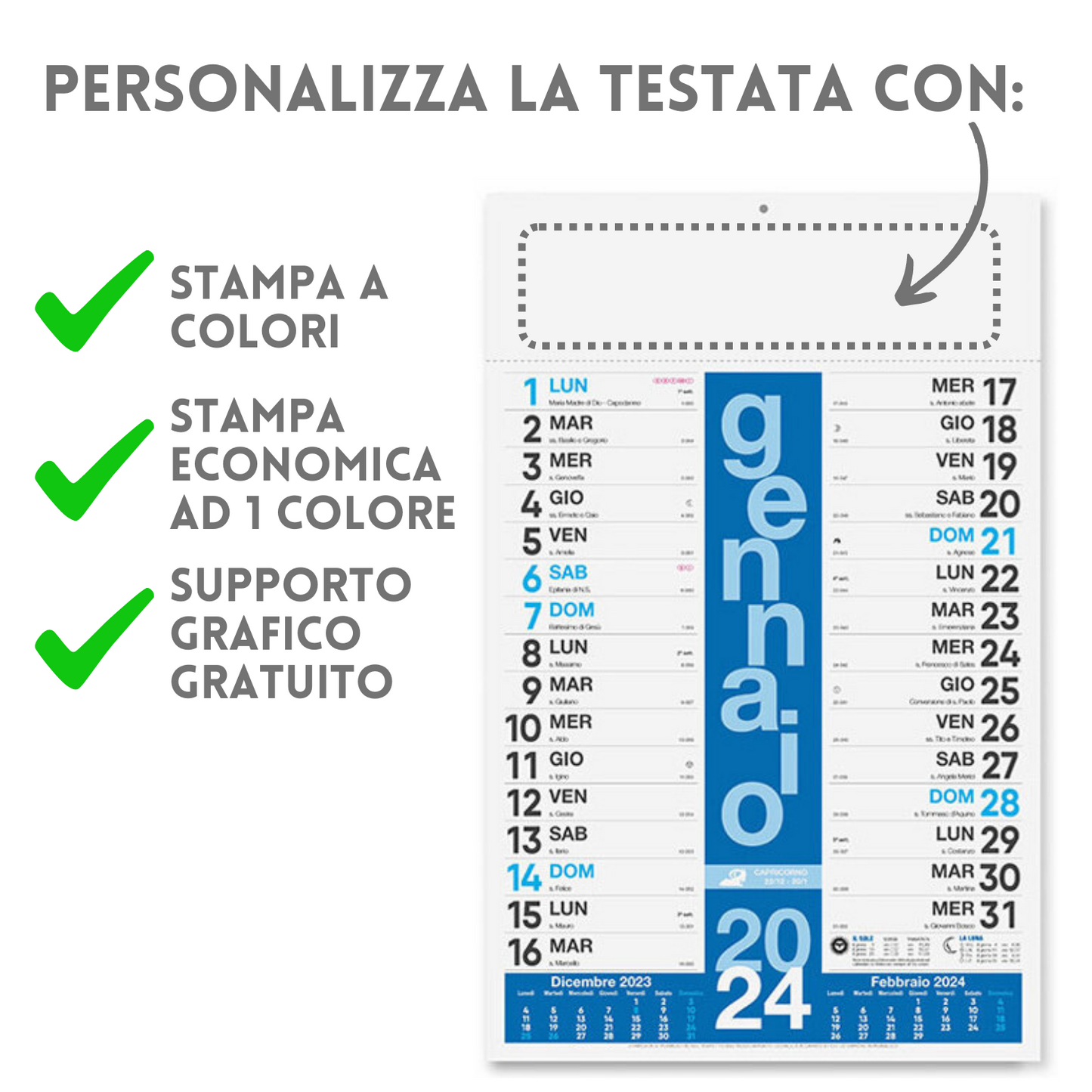 Calendari personalizzati 2024 olandesi PA430