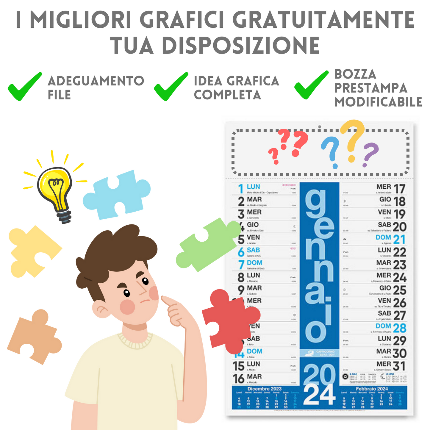 Calendari personalizzati 2024 olandesi PA430