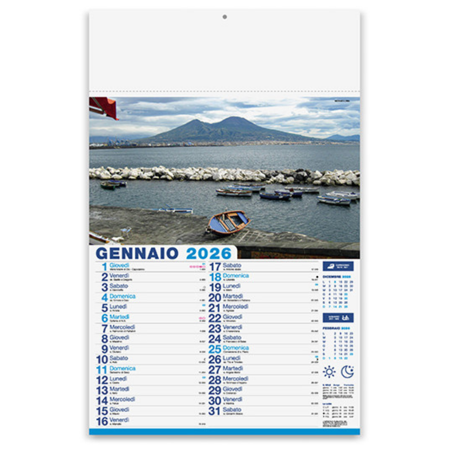 Calendario illustrato 2026 Napoli | Cod. PA118
